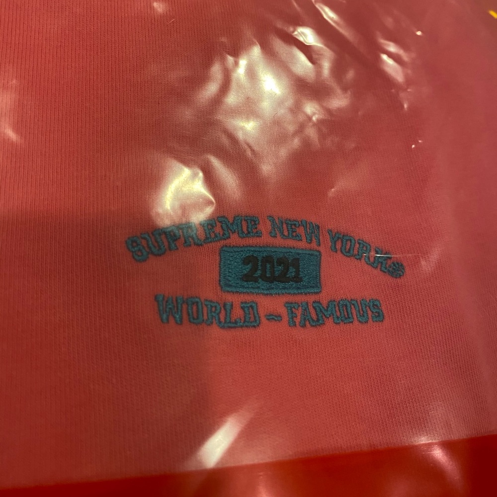 Supreme World Famous SS embroidered Bright Pink XL - Picture 11 of 16